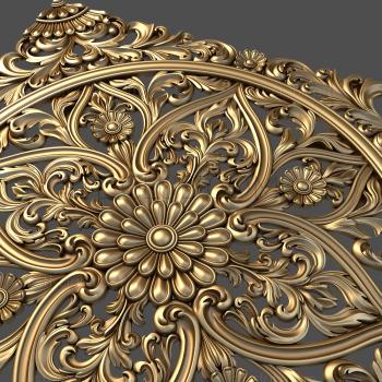 3D model 3d stl model of decorative panel, east, openwork carving (STL)